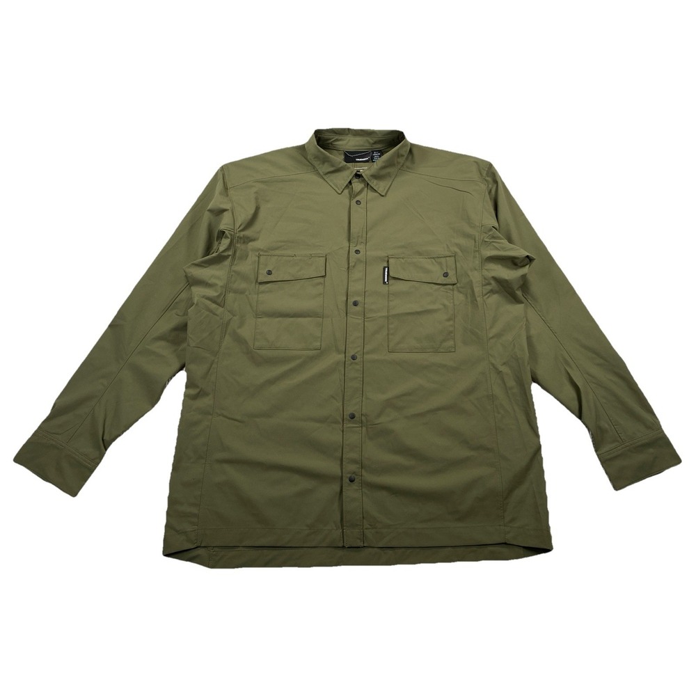 Truewerk Cloud Shirt Long Sleeve Green Snap Buttons Lightweight Men's X Length